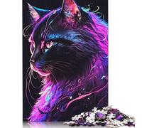 1000 Piece Purple Cat Jigsaw Puzzles for Adults Learning Educational Toys Family Games Birthday Gifts 1000pcs (75x50cm)
