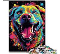 1000 Piece Puzzle A Happy Naughty Dog JigsawPuzzle 1000 Pieces for Adults Challenging Brain Teaser for Teenagers & Families (Size 50x75cm)