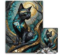 1000 Piece Puzzle Abstract Cat Kintsugi Paper Puzzles Home Decor Brain Teaser Game for Teenagers & Family Interaction 1000 PCS(38x26cm)