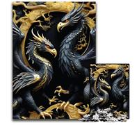 1000 Piece Puzzle Abstract Dragon Paper Jigsaw Puzzles Perfect for Christmas Halloween Easter New Year 1000 PCS(38x26cm)