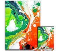1000 Piece Puzzle Acrylic Paint Pour Puzzles for Adults Relaxing Entertainment Home Decor 1000 PCS(38x26cm)