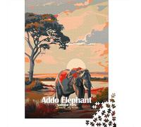 1000 Piece Puzzle, Addo Elephant National Park South Africa, 38x26cm/1000pcs