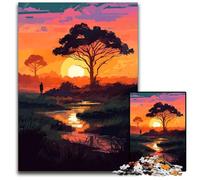 1000 Piece Puzzle African Aura Wooden Puzzles Home Decor Brain Teaser Game for Teenagers & Family Interaction 1000 PCS(75x50cm)