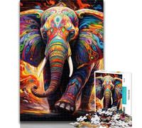 1000 Piece Puzzle African Elephants Jigsaw Puzzles for Adults 1000 Piece,Train Your Brain And Hands Gifts for Friends And Family 50x75cm