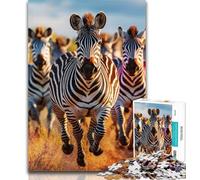 1000 Piece Puzzle African Zebra 1000 Piece Jigsaw Puzzles for Teenagers,Educational Toys & Games for Adults And Teenagers 26x38cm