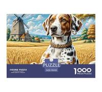 1000 Piece 。 Puzzle Age 15+ for Adults German Shorthaired Pointer - Premium with Extra Fun Challenges - Whimsical Pet Dog Puzzle - Perfect for Relaxation - Creativity & Gift Giving 70x50cm/1000p