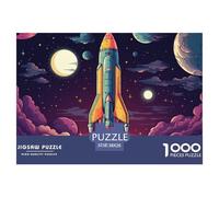 1000 Piece 。 Puzzle Age 15+ for Adults Novelty Space - Premium with Extra Fun Challenges - Whimsical Interstellar Exploration Puzzle - Perfect for Relaxation - Creativity & Gift Giving 38x26cm/1