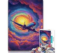 1000 Piece Puzzle Airplane in The Clouds Puzzles for Adults Teens 1000 Pieces,Toys Educational Games Stress Relieving Enhance Love between Couples (50x75cm)