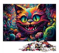 1000 piece puzzle,alice cat wooden puzzle,for Adults Family,Home Art Decor。Size: 50X75cm