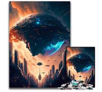 1000 Piece Puzzle Alien World City Paper Jigsaw Puzzles Perfect for Christmas Halloween Easter New Year 1000 PCS(38x26cm)