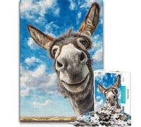 1000 Piece Puzzle Animal Donkey Jigsaw Puzzles 1000 Pieces for Adults Teens,Train Your Brain And Hands Gifts for Friends And Family (50x75cm)
