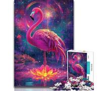1000 Piece Puzzle Animal Flamingo Jigsaws Puzzles 1000 Pieces for Adults Gifts,Stress Reliever Difficult Challenge Enhance Love between Couples 26x38cm