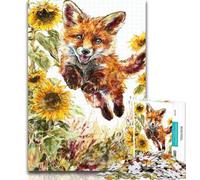 1000 Piece Puzzle Animal Fox Jigsaws 1000 Pieces for Teenagers,is Ideal As A Gift for The Whole Family Suitable for And 14 50x75cm
