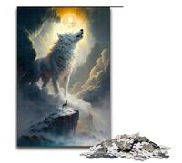 1000 Piece Puzzle Animal Nebula Wolf Jigsaw for Adults Wooden Jigsaw Challenging Game 1000 PCS(75x50cm)