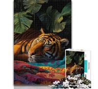 1000 Piece Puzzle Animal Tiger Jigsaw Puzzle 1000 Pieces for Teenagers,Educational Game Challenge Toy for Women And Men 50x75cm