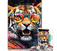 1000 Piece Puzzle Animal Tigers 1000 Piece Jigsaw Puzzles for Teenagers Gifts,Birthday Present, Gifts, Wall Art for And Age 14 Years Up 50x75cm