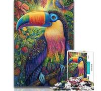 1000 Piece Puzzle Animal Toucan 1000 Pieces Jigsaw Puzzle For Adults Teens,Toy Intellectual Game Artists Collection, Fine Art 50x75cm