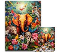 1000 Piece Puzzle Animal World cardboard Jigsaw Puzzles for Adults Challenging DIY Brain Teaser, Perfect Family Game Or Decorative Gift 26X38CM/10.23x14.96inch