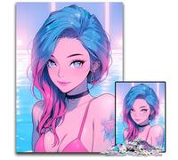 1000 Piece Puzzle Anime Cool Swimsuit Girl Jigsaw Puzzles Creative Family Game & Home Decor for Teenagers 1000 PCS(38x26cm)