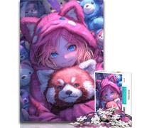 1000 Piece Puzzle Anime Red Panda Girl 1000 Piece Jigsaw Puzzles for Adults Gifts,learning Educational Toys Unique Home Decor And Gifts 26x38cm