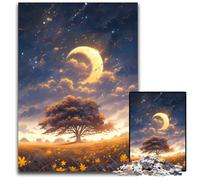1000 Piece Puzzle Anime Yellow Sky Jigsaw Puzzles Creative Family Game & Home Decor for Teenagers 1000 PCS(75x50cm)