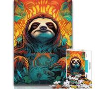 1000 Piece Puzzle Art Animal Sloth Jigsaw Puzzles for Adults 1000 Pieces,Relax Games Is Ideal As A Gift for The Whole Family 26x38cm