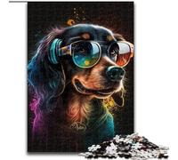 1000 Piece Puzzle Art Colourful Dogs 1000Pc Adults Jigsaw Puzzle Idea, Humorous Artwork, Detailed Artwork (Size 26x38cm)