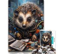 1000 Piece Puzzle Art Hedgehog Jigsaw Puzzles 1000 Pieces for Adults Teens,Train Your Brain And Hands Gifts for Friends And Family 50x75cm