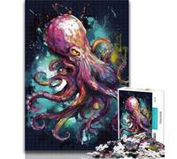 1000 Piece Puzzle Art Octopus Graffiti 1000 Piece Jigsaw Puzzles for Teenagers,Educational Toys & Games for Adults And Teenagers 75x50cm