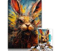 1000 Piece Puzzle Art Rabbits Jigsaw Puzzle 1000 Pieces for Teenagers,Educational Game Challenge Toy for Women And Men 26x38cm