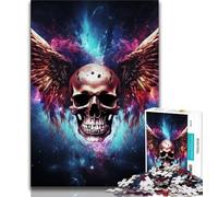 1000 Piece Puzzle Art Skull 1000 Piece Jigsaw Puzzles for Teenagers Gifts,gifts for Friends And Family for for Age 14 (50x75cm)