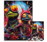 1000 Piece Puzzle Art Strange Frogs Difficult Puzzles for Adults Challenging DIY Brain Teaser, Perfect Family Game Or Decorative Gift 26X38CM/10.23x14.96inch