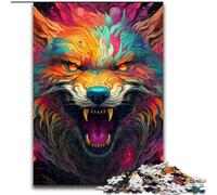 1000 Piece Puzzle Art Wolf Jigsaw Puzzles for Adults size : 26x38cm Colorful Home Decor & Interactive Family Game