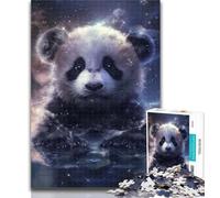 1000 Piece Puzzle Artistic Panda 1000 Piece Jigsaw Puzzles for Teenagers,Charcoal Art Staycation Kill Time for Home Decoration 75x50cm