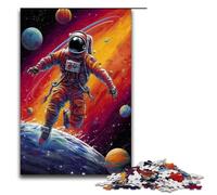 1000 Piece Puzzle Astronaut Amazing Colors Jigsaw for Adults Wood Jigsaw Great Gifts for Christmas 75x50cm