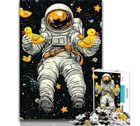 1000 Piece Puzzle Astronaut And Rubber Duck Jigsaw Puzzles for Adults 1000 Pieces,Relax Games Is Ideal As A Gift for The Whole Family 50x75cm