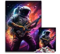 1000 Piece Puzzle Astronaut Playing Guitar Difficult Puzzles for Adults for Holidays, Birthdays, And Family Game Nights 50x75CM/19.68x29.52inch