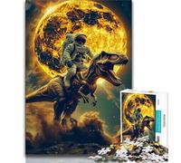 1000 Piece Puzzle Astronaut Riding Tyrannosaurus Rex Jigsaw Puzzles for Adults 1000 Pieces,Train Your Brain And Hands Birthday Present, Gifts (38x26cm)