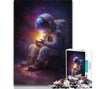 1000 Piece Puzzle Astronaut Sitting on The Moon Jigsaw Puzzle 1000 Pieces for Adults,Fun Activity for Home, Rainy Days Toys, Birthday Gifts (50x75cm)