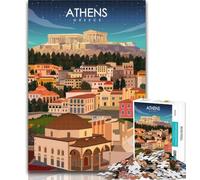 1000 Piece Puzzle Athens Greece Travel Art 1000 Piece Jigsaw Puzzles for Adults Gifts,learning Educational Toys Unique Home Decor And Gifts 75x50cm