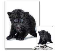 1000 Piece Puzzle Baby Black Panther Poster Impossible Jigsaw Puzzles for Adults Perfect for Family Fun Party Games Birthday Party Favors 1000 PCS(38x26cm)
