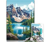 1000 Piece Puzzle Banff National Park Landscape 1000 Piece Jigsaw Puzzles for Adults Gifts,learning Educational Toys Unique Home Decor And Gifts 75x50cm