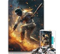 1000 Piece Puzzle Baseball Players Jigsaws Puzzles 1000 Pieces for Teenagers Gifts,Challenging Difficult with Fully Interlocking Randomly Shaped Pieces 50x75cm