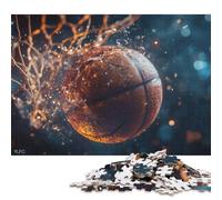 1000 Piece Puzzle Basketball Through Net Sparks Jigsaw Puzzles For Woodenboard Puzzles Best Gift for Adults Birthday Gifts 1000pcs (75x50cm)