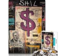 1000 Piece Puzzle Basquiat in The Style Jigsaws 1000 Pieces for Teenagers,Toys Educational Games Stress Relieving Unique Home Decor And Gifts 26x38cm