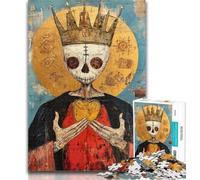 1000 Piece Puzzle Basquiat-style King Jigsaw Puzzles for Adults 1000 Piece,Educational Game for Birthday, Chrismas for And 14 Years Old 50x75cm
