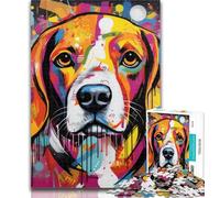 1000 Piece Puzzle Beagle Jigsaw Puzzles for Adults 1000 Pieces,Train Your Brain And Hands Birthday Present, Gifts 75x50cm
