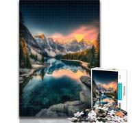 1000 Piece Puzzle Beautiful Mountains And Lakes Jigsaw Puzzles 1000 Pieces for Adults Teens,Toys Educational Games Stress Relieving Enhance Love between Couples 50x75cm