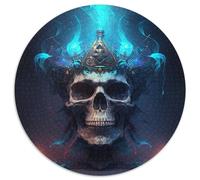 1000 Piece Puzzle Beautiful Skull Round Jigsaws 1000 Pieces for Adults Intricate Design for Teenagers, DIY Decor, And Brain-Boosting Fun 67.5x67.5cm