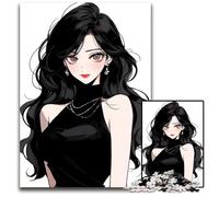 1000 Piece Puzzle Beautiful Woman Anime Impossible Jigsaw Puzzles for Adults Perfect for Family Fun Party Games Birthday Party Favors 1000 PCS(75x50cm)